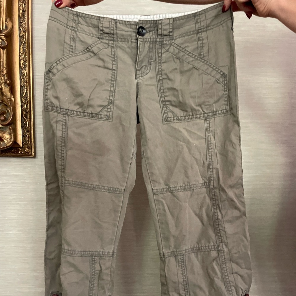 y2k vintage army green baggy low rise jeans